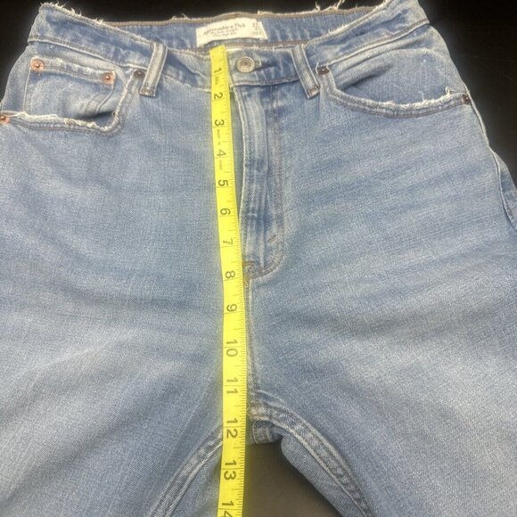 Abercrombie & Fitch Womens Ultra High Rise Ankle Straight Curve Love Jeans 27/4S - Picture 10 of 11